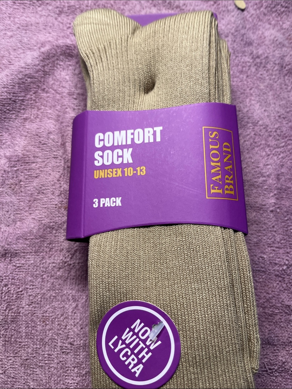 Comfort Sock - Tan (3 Pack)